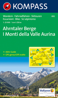 KOMPASS 082 Ahrntaler Berge 1:25t turistická mapa