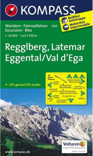 KOMPASS 630 Regglberg, Latemar, Eggental/Val d´Ega 1:25t turistická mapa