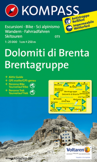 KOMPASS 073 Dolomity di Brenta 1:25t turistická mapa