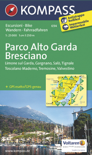 KOMPASS 694 Parco Alto Garda Bresciano 1:25t turistická mapa