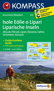 KOMPASS 693 Isole Eólie e Lipari, Liparské ostrovy 1:25t turistická mapa