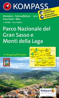 KOMPASS 2476 Parco Nazionale del Gran Sasso 1:50t turistická mapa