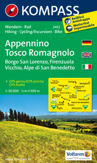 KOMPASS 2453 Appennino Tosco Romagnolo 1:50t turistická mapa