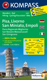 KOMPASS 2457 Pisa, Livorno, San Miniato, Empoli 1:50t turistická mapa