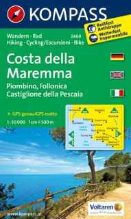 KOMPASS 2469 Costa della Maremma 1:50t turistická mapa