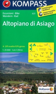 KOMPASS 623 Altopiano di Asiago 1:25t turistická mapa