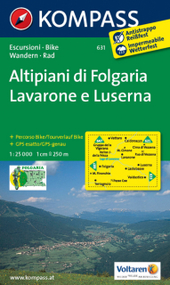 KOMPASS 631 Altipiani di Folgaria, Lavarone e Luserna 1:25t turistická mapa