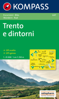 KOMPASS 647 Trento e dintorni 1:25t turistická mapa