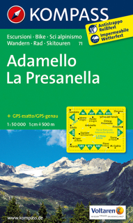 KOMPASS 71 Adamello, La Presanella 1:50t turistická mapa
