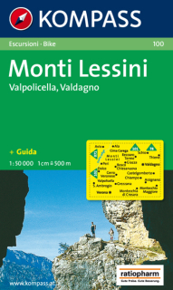 KOMPASS 100 Monti Lessini, Valpolicella, Valdagno 1:50t turistická mapa