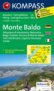 KOMPASS 129 Monte Baldo 1:25t turistická mapa