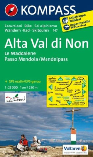 KOMPASS 147 Alta Val di Non, Le Maddalene, Passo Mendola 1:25t turistická mapa