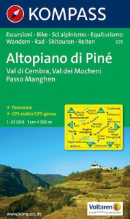KOMPASS 075 Altopiano di Piné, Val di Cembra, Val dei Mocheni 1:35t turist mapa