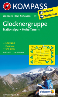 KOMPASS 39 Glocknergruppe, NP Hohe Tauern 1:50t turistická mapa