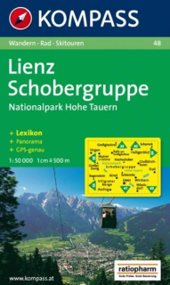 KOMPASS 48 Lienz, Schobergruppe, NP Hohe Tauern 1:50t turistická mapa