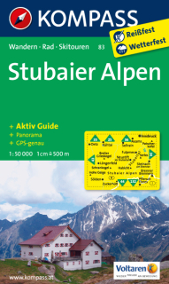 KOMPASS 83 Stubaier Alpen 1:50t turistická mapa