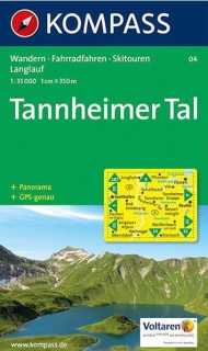 KOMPASS 04 Tannheimer Tal 1:35t turistická mapa