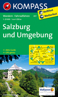 KOMPASS 017 Salzburg und Umgebung 1:25t turistická mapa