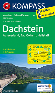 KOMPASS 20 Dachstein, Ausseerland, Bad Goisern, Hallstatt 1:50t mapa