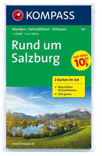 KOMPASS 291 Rund um Salzburg (sada 2 mapy) 1:50t turistická mapa