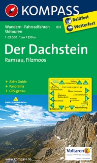 KOMPASS 031 Der Dachstein, Ramsau, Filzmoos 1:25t turistická mapa
