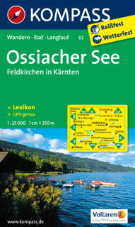 KOMPASS 62 Ossiacher See, Feldkirchen in Kärnten 1:25t turistická mapa