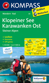 KOMPASS 65 Klopeiner See, Karawanken Ost 1:50t turistická mapa