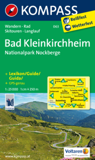 KOMPASS 063 Bad Kleinkirchheim, NP Nockberge 1:25t turistická mapa