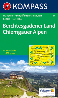 KOMPASS 14 Berchtesgadener Land, Chiemgauer Alpen 1:50t turistická mapa