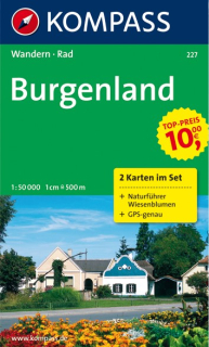KOMPASS 227 Burgenland (sada 2 mapy) 1:50t turistická mapa