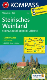 KOMPASS 224 Steirisches Weinland 1:50t turistická mapa