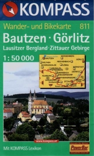 KOMPASS 811 Bautzen, Görlitz 1:50t turistická mapa