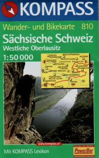 KOMPASS 810 Saské Švajčiarsko 1:50t turistická mapa