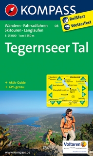 KOMPASS 08 Tegernseer Tal 1:25t turistická mapa
