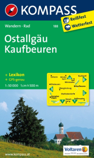 KOMPASS 188 Kaufbeuren, Ostallgäu 1:50t turistická mapa