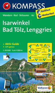 KOMPASS 182 Isarwinkel, Bad Tölz, Lenggries 1:50t turistická mapa