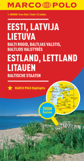 Litva, Lotyšsko, Estónsko 1:800t (Baltic states) automapa ZoomSystem, Marco Polo