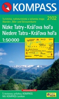 KOMPASS 2102 Nízke Tatry - Kráľova hoľa 1:50t turistická mapa