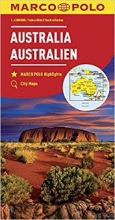 Austrália, Nový Zéland 1:4mil (Australia, New Zealand) automapa Marco Polo