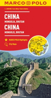 Čína, Mongolsko, Bhután 1:4mil automapa Marco Polo