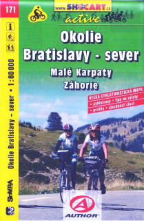 171 OKOLIE BRATISLAVY - sever, Malé Karpaty cykloturistická mapa 1:60t SHOCart