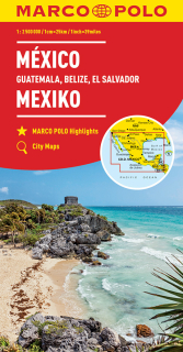 Mexiko, Guatemala, Belize, El Salvador 1:2,5mil automapa Marco Polo