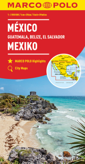 Mexiko, Guatemala, Belize, El Salvador 1:2,5mil automapa Marco Polo