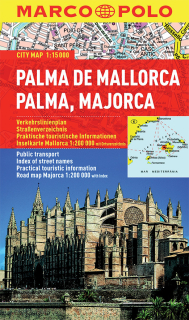 Palma de Mallorca, Palma, Majorca 1:15t (Malorca, Spain) mapa mesta Marco Polo
