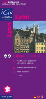 Lyon 1:13t (Francúzsko) mapa mesta IGN