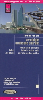 Spojené Arabské Emiráty (UAE,Dubaj,Abu Dhabi) 1:470t/80t skladaná mapa RKH