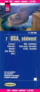USA 7 Juhozápad (Southwest) 1:1,25m skladaná mapa RKH