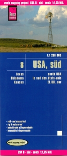 USA 8 Juh (South) 1:1,25m skladaná mapa RKH