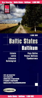 Pobaltské štáty-Litva,Lotyšsko,Estónsko (Baltic states) 1:600tis mapa RKH