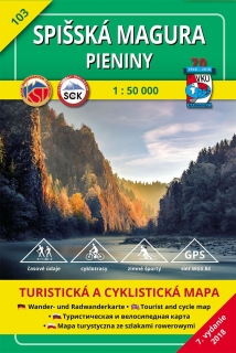 VKU103 Spišská Magura, Pieniny 1:50t turistická mapa VKÚ Harmanec / 2018